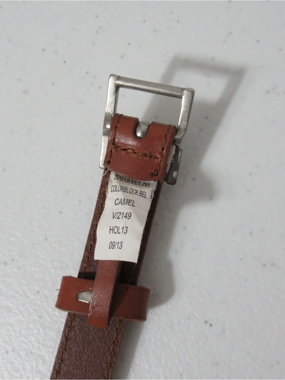 Gap Colorblock Pink and Brown Leather Belt Size Small